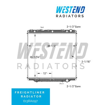 Freightliner Radiator – 2017 – Newer - Cascadia (12” Oil Cooler)