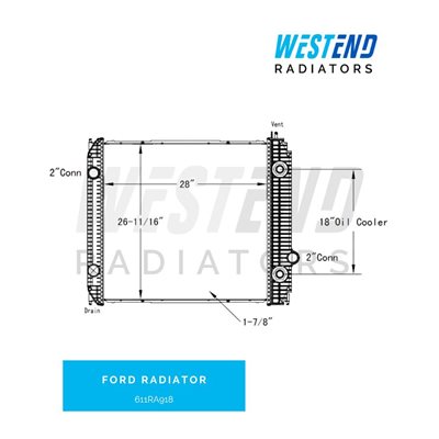 Ford Radiator – (18” Oil Cooler) 1995-2003 