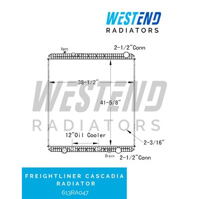 Freightliner Cascadia Radiator – 2007-2011 (12” Oil Cooler) 