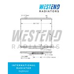 International Radiator - 2010-2016 TranStar Prostar 8600 Series (11 - ½” Oil Cooler w / Q.C. Fittings on Grill Side)