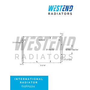 International Radiator – 2008-2011 DuraStar - ProStar-TranStar High Temperature (12” Oil Cooler)