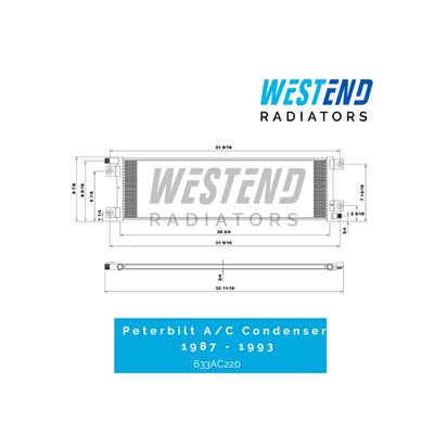 Peterbilt A / C Condenser 1987 - 1993