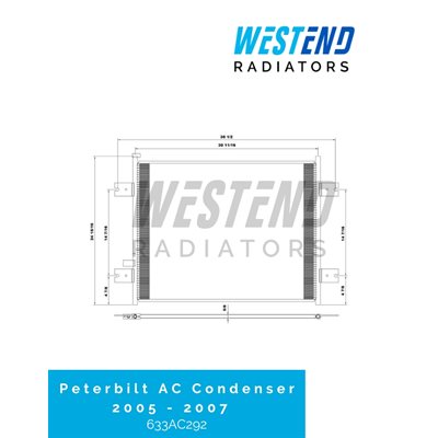 Peterbilt A / C Condenser 2005 - 2007