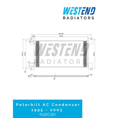 Peterbilt AC Condenser 1995 - 2003