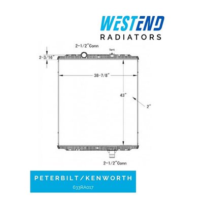 Peterbilt / Kenworth Radiator – 2008-2015 Pete 388 / 389 & KW W900 Series