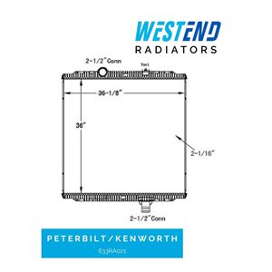 Peterbilt / Kenworth Radiator – 2008-2016 Pete 384 & KW W900 Series
